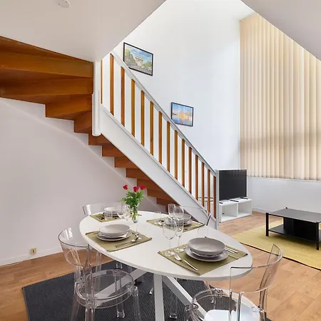 Duplex Cosy 6 Personnes - Parking Gratuit - 15 Min Centre De Paris Metro 13 Asnieres-sur-Seine