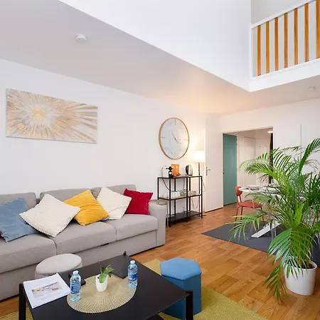 Duplex Cosy 6 Personnes - Parking Gratuit - 15 Min Centre De Paris Metro 13 Apartment *